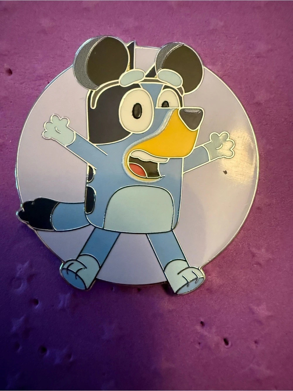 2026 Disney Parks Bluey Booster Bluey Wearing Mickey Mouse Ears Trading Pin
